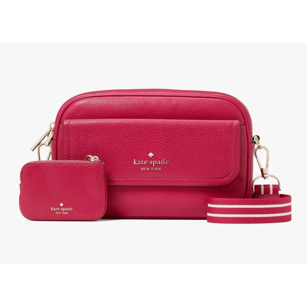 New Kate Spade Rosie Pebbled Leather Small Flap Camera Bag Renaissance Rose - Picture 1 of 5